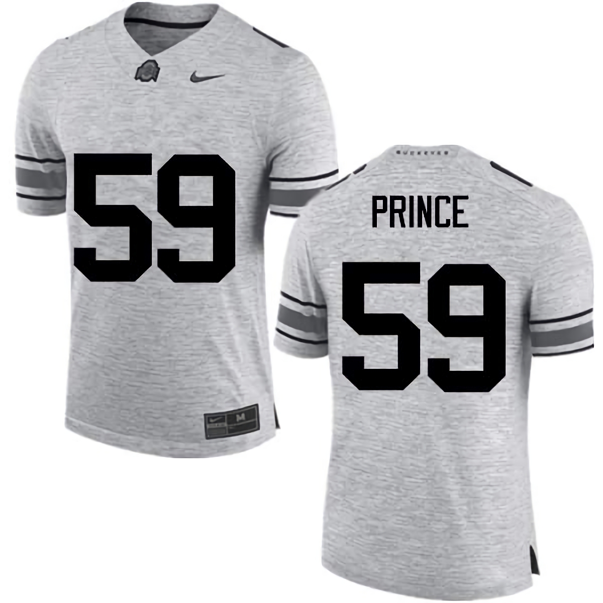 Isaiah Prince Ohio State Buckeyes Men's NCAA #59 Nike Gray College Stitched Football Jersey XYY6356RL